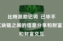 比特派助记词  已毕不同区块链之间的信息分享和财富交互